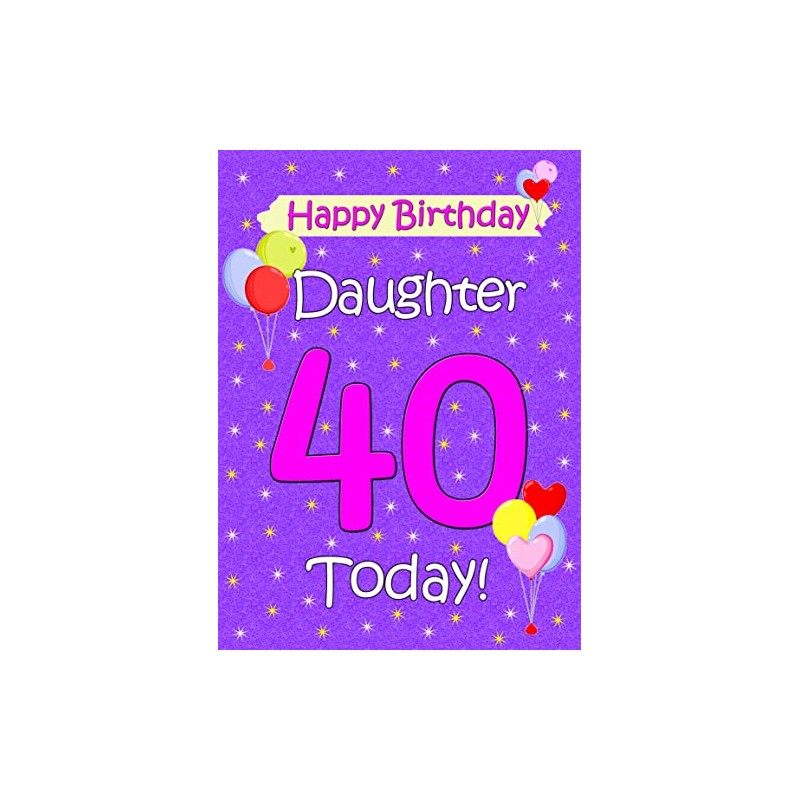 Daughter 40th Birthday Card (Lilac)