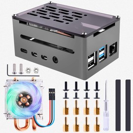 GeeekPi Raspberry Pi 4 Aluminum Case with ICE Tower Cooler, Raspberry Pi 4 Case with 4010 Ultra-Quiet PWM Cooling Fan,Raspberry Pi 4 Heatsinks,Compatible with Raspberry Pi 4 Model B 2GB 4GB 8GB