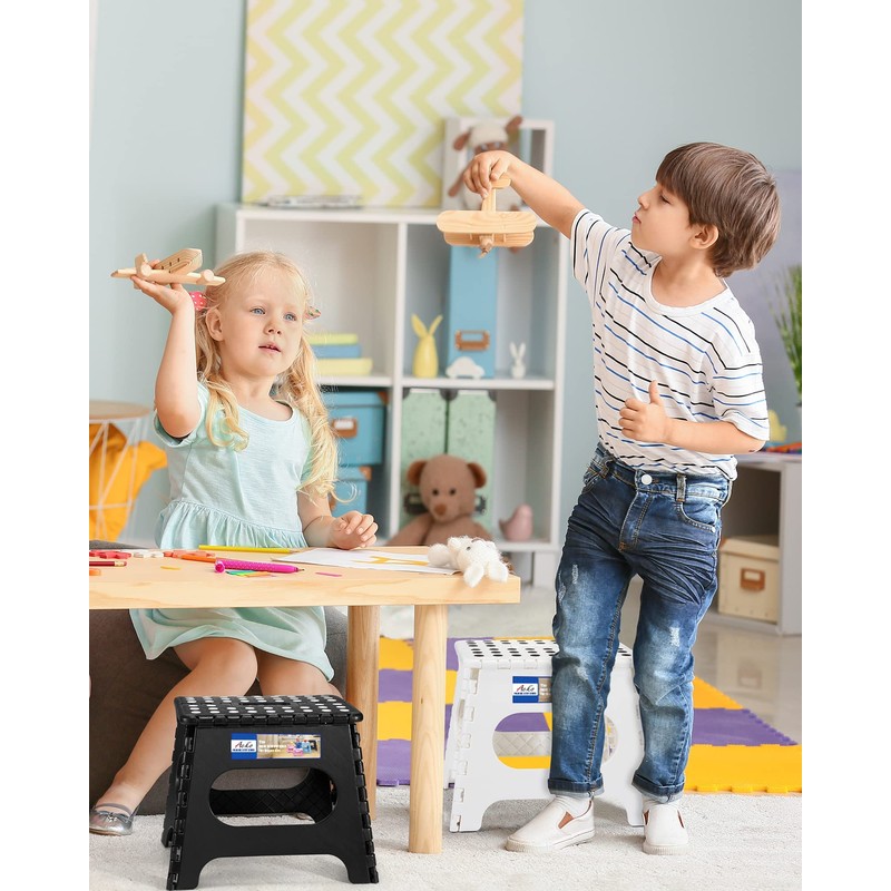 ACKO 11 inch Folding Step Stool Lightweight Plastic Step Stool