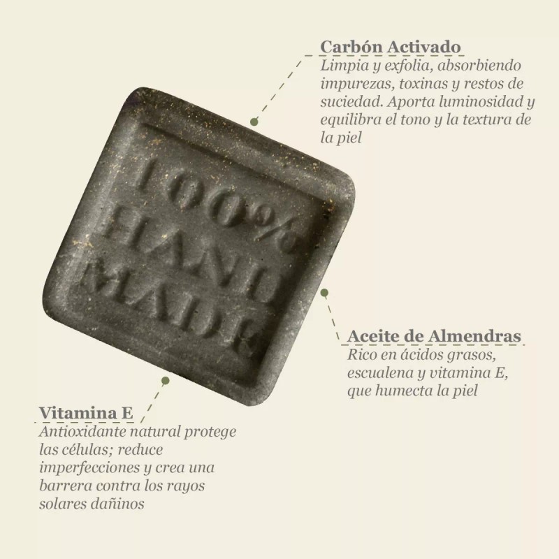 Matimati Jabón Facial Carbón Activado Antiacné Y Exfolia Matimati 45g