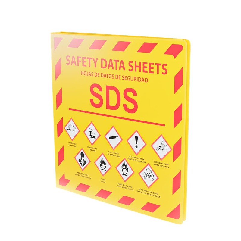 Yellow Safety (YS), 1 Pack, SDS Binder - 2024 Requirements,