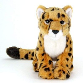 Carolata Cheetah Child Plush Animal (Real Animal Family Series), 4.9 x 8.3 x 8.9 inches (12.5 x 21 x 22.5 cm)