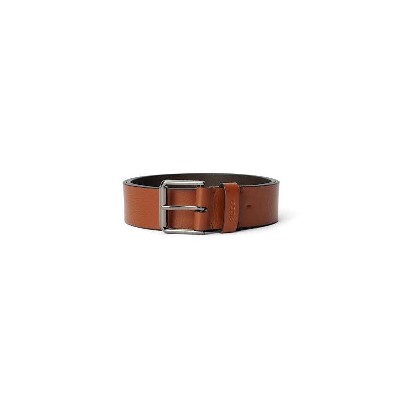 ECCO Men's Essential Jeans Casual Leather Belt, COGNAC, 80 CM