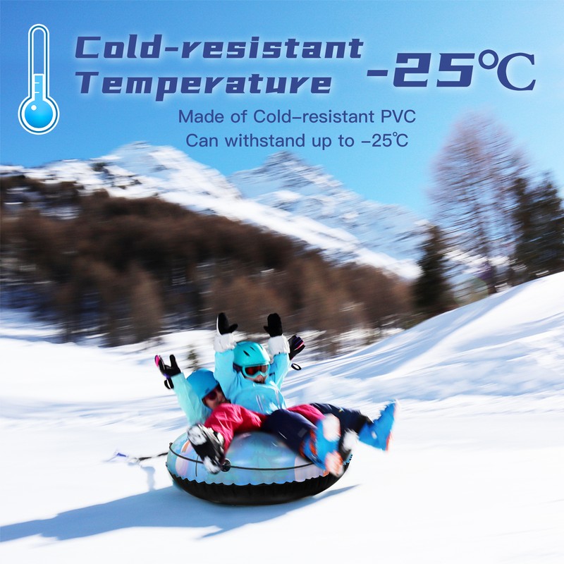 Inflatable Ski Ring PVC Sledding Tube Thicken Snow Tubing Winter