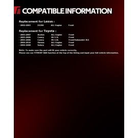 Torchbeam 31314+D906 Front Drilled and Slotted Brake Rotor and Ceramic Brake Pad Set Kit for ES300, Sienna, Camry, Avalon, Solara, Brake Pads and Rotors Kit, 6pcs