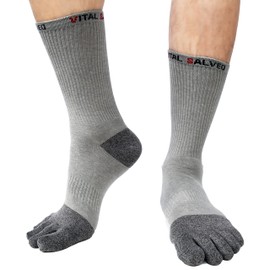VITAL SALVEO CS-7152 CS-7152 5 Toe Athletic Socks Athletic Crew Socks, For Sports, Athletic Socks, 1 Pair (Pair), gray (light gray)