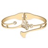 BAMAY Stainless Steel Palm Leaves Bracelets Bangle 18K Gold Leaves