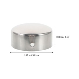 OSALADI 2pcs Round Handrail End Plug Caps for Holes, Stainless Fencing Staircase Steps Hand Rail End Cover Handrail Fittings for Handrail