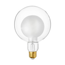 FLSNT G125 Decorative Dimmable Globe LED Edison Bulbs, 2700K Soft White, 7W(40W Equivalent), 400LM, E26 Medium Base, CRI90, Frosted Glass Finishing