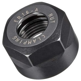 TOP-VIGOR ER16-A(M22) Collet Clamping Hex Nut, M22 x 1.5mm Thread, 13mm Bore, Precision Ground Cast Steel Collet and Nut Set for CNC Milling Chuck Holder Lathe Tooling