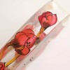 Handmade Hand-Painted Glass Vase "Red Poppy with Rhinestones" | Elegant