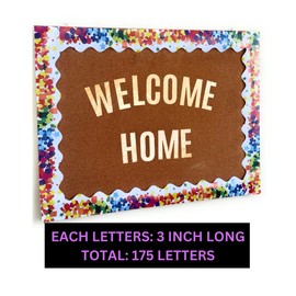 Letters for Bulletin Board, ABC Letters for Classroom Wall, Sticker Letters for Wall Decor, Vinyl Letter Stickers (Gold, 3 inch)