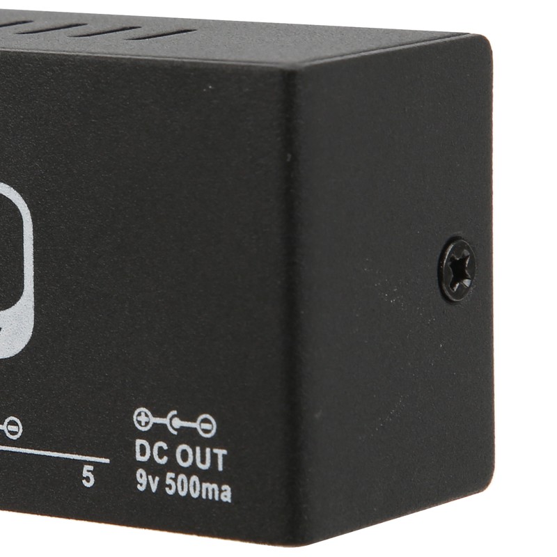 Pedal Power Supply 6 Isolated Outputs Metal Black Electric Equipment