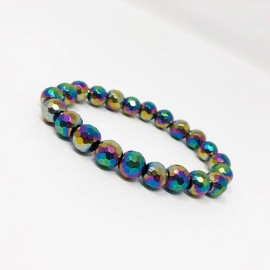 LZD Electroplated Hematite Non-Magnetic Bracelet Unisex Adjustable Size X2