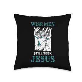 Rabbit Egg Jesus Easter Sunday Resurrection Easter Wise Men Still Seek Jesus Resurrection Egg Rabbit Throw Pillow, 16x16, Multicolor