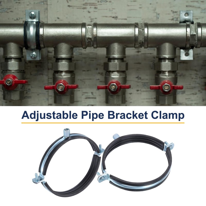 sourcing map 4 Pcs Split Ring Pipe Hanger, 140mm/5.5inch Adjustable