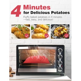 Microwave Potato Bag, Reusable baked potato microwave bag potato express microwave bag,1 Pack Red