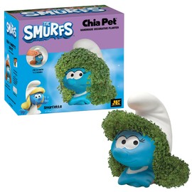 Chia Pet Smurfette with Seed Pack, Decorative Pottery Planter, Easy to Do and Fun to Grow, Novelty Gift, Perfect for Any Occasion
