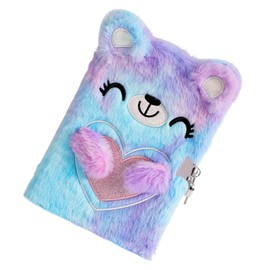 MAGICLULU Notebook with Lock for Girls Stationary Girls Diary Lined Diary Grid Paper Notebook Diaries Cartoon Notepad Diary for Girls Aged 8-12