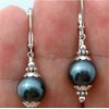 Greendou Fashion Jewelry 12mm Tahitian Black Peacock Sea Shell Pearl