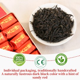 XIXICHA Dahongpao Oolong Tea Loose leaf Da Hong Pao 80g/2.82oz 8g*10bags Chinese Tea Big Red Robe Strong Flower Aroma Wuyi Mountain Rock Tea 大红袍 乌龙茶 茶叶 福建武夷山岩茶