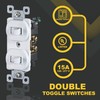 Faith White Double Light Switch (2-Pack) | Two Single-Pole Wall