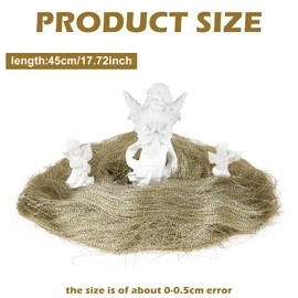 Sumind Angel Hair for Christmas Decorating 200 Gram PVC Gold Angel Hair Tinsel Christmas Angel Hair Decoration Iridescent Icicle Tinsel Angel Cloud Angel Hair for Christmas Tree Home Gift Decoration