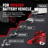 TOPDC 2 Gauge 20 Feet Jumper Cables for Car, SUV