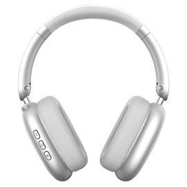 Y01 Wireless Headphones with Hi-Res Audio, 48H Playtime, Foldable Design, Noise Reduction, Soft Earpads, and Mic for Android/PC - Color: Silver