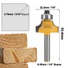 Gasea 4pcs 1/4" Shank Round Over Router Bits Corner Rounding