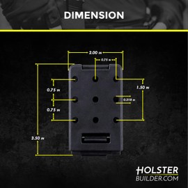 HolsterBuilder Combat-Loops, Holster Belt Clip Polymer Attachment, Outdoor Loops with Mounting Holster Hardware, Mag Pouches Sheath Tools, Heavy Duty Tactical Accessories - Made in USA