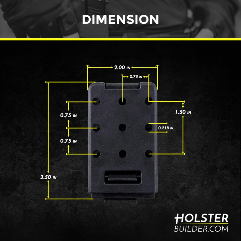 HolsterBuilder Combat-Loops, Holster Belt Clip Polymer Attachment, Outdoor Loops with