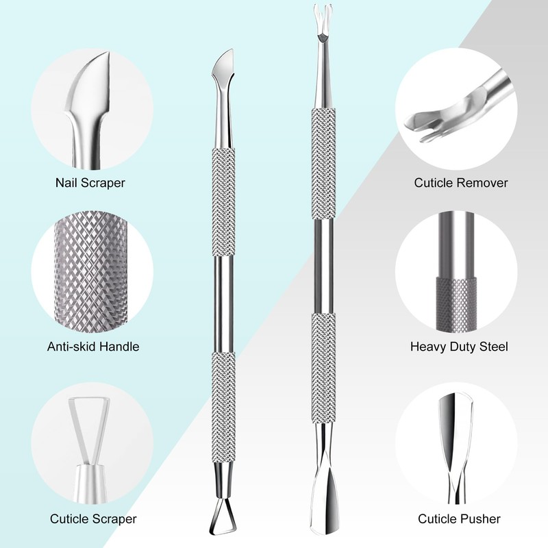 Cbiumpro 5 Pack Cuticle Trimmer Set with Pusher Cutter Clipper