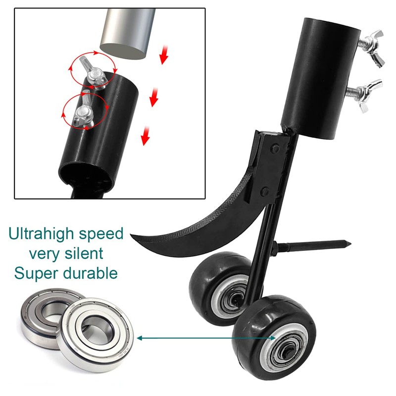 Miyobing Weed Puller Tool With Wheels, 2 IN 1 Hook