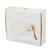 Twine Ceramic Brie Baker with Acacia Wood Spreader, Brie Baking