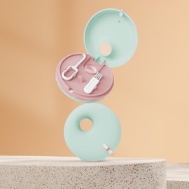 lilnlaty New Double-layer Retainer Storage Box with Removal Tool,Slim Aligner Box with Vent Holes,Compatible with Invisalign,Mouth Guard Boxes,Denture Cases(Green)