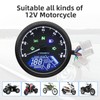 MH Universal Motorcycle Speedometer Digital Gauge Cluster - Motorcycle MPH