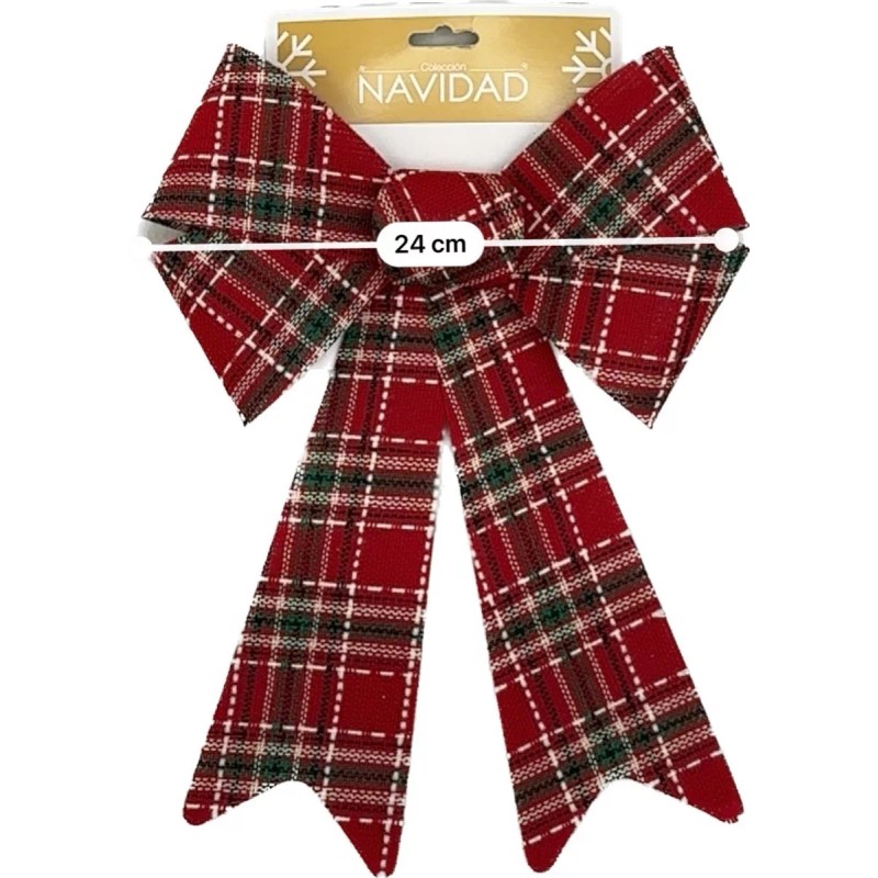Escanver Moño Navideño Adorno Navidad 23x30 Cm Decoración Navideña