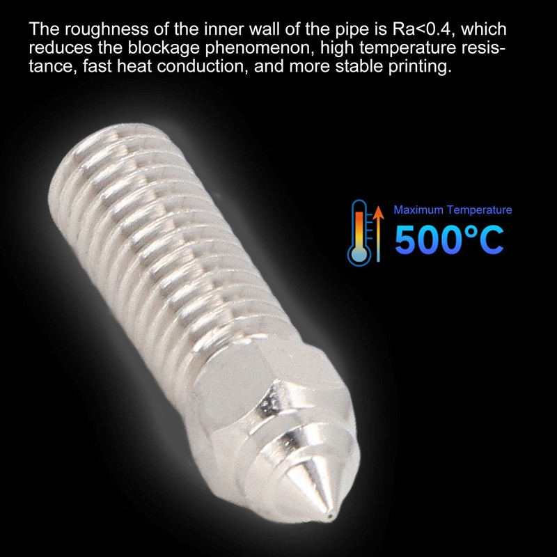 3 Pcs 0.4mm Nozzle M6 Thread High Thermal Conductivity Cr