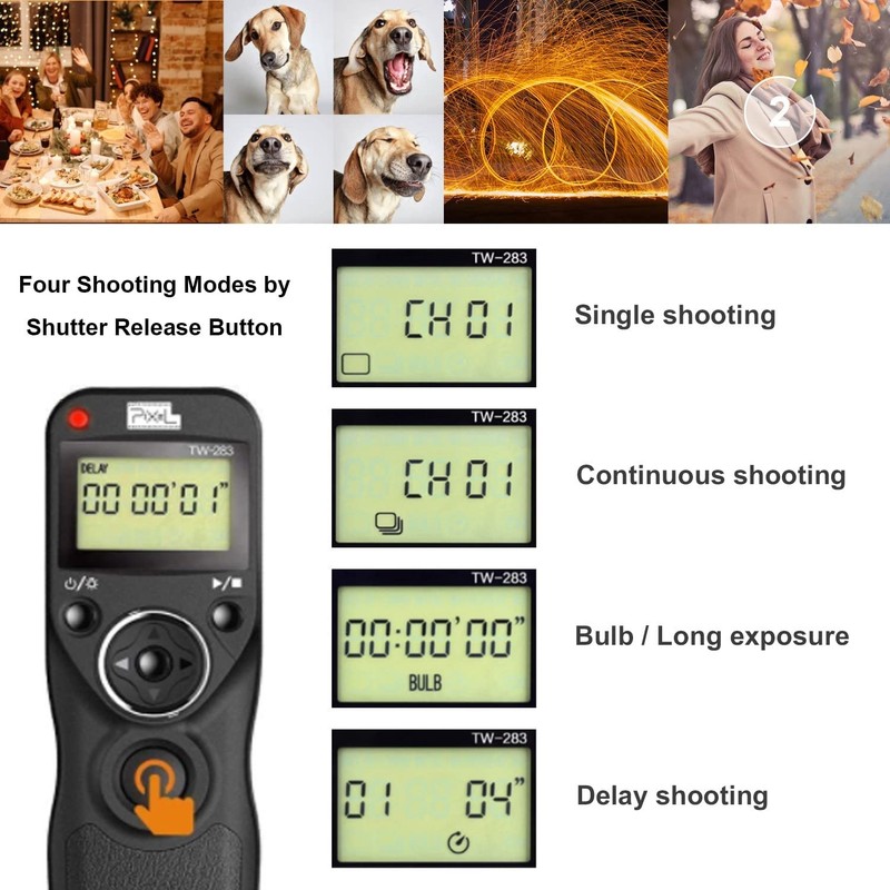 Pixel TW-283 S1 Wireless Timer Intervalometer Camera Release Remote Control