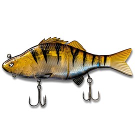 Monkey Lures Swimbait Purge Glider 17.5 cm - Floating Glidebait, Swimbait Pike, Pike Bait, Large Bigbait Pike Bait, Big Bait for Pike Fishing, Predator Fish Bait (Striped Phantom)
