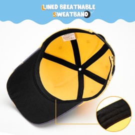 WAWSAM Kids Baseball Hat Toddler Boys Hat Toddler Trucker Hat Adjustable Snapback Cap for Boys 4-8 Years (CA/US, Age, 4 Years, 8 Years, Yellow)