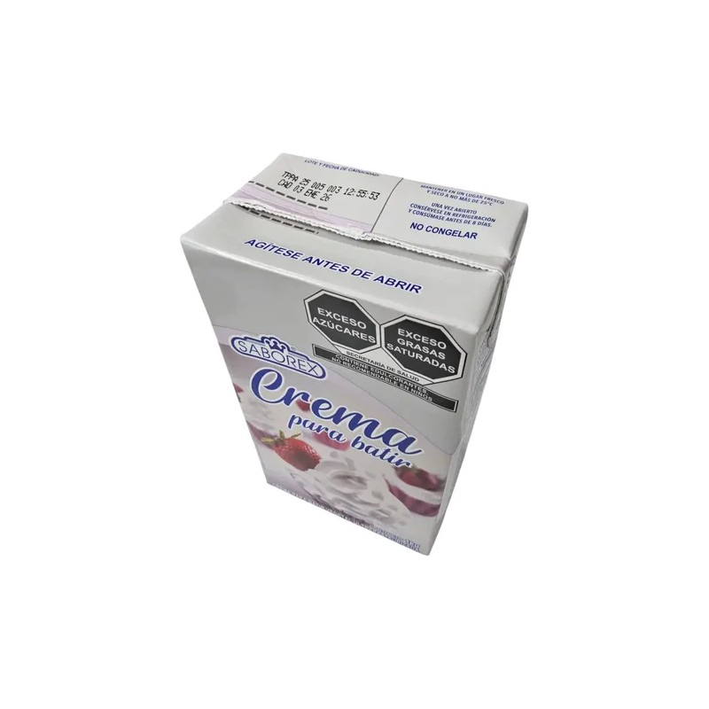 Crema Para Batir Saborex Tetrapack Para Sifón 12kg