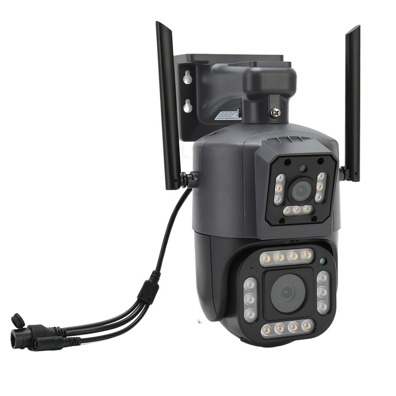 Smart Outdoor Camera 4MP Wireless Three Lens Remote Monitor Auto
