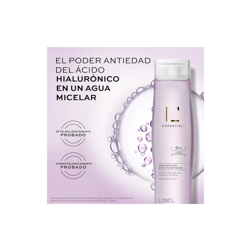 Bel Essential Agua Micelar Efecto Antiedad 180 Desmaquillante Facial Ácido