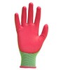 Digz Women's Stretch Knit Garden Gloves with Polyurethane Coating, Green/Pink,