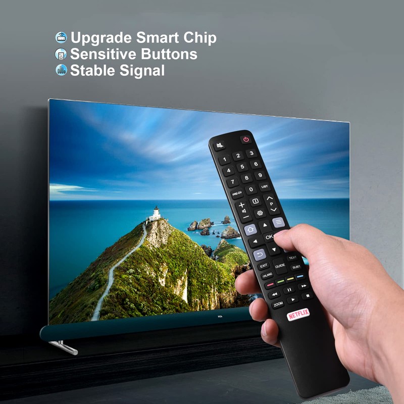 RC802N Fernbedienung für TCL Ersatz Fernseher Smart TV Fernbedienung