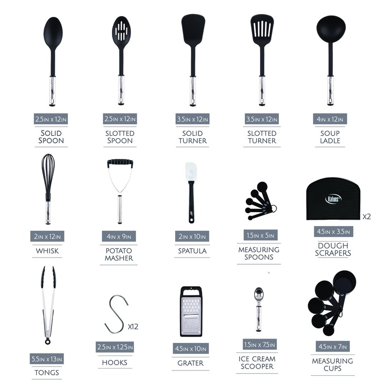 Kitchen Utensils Set 35 PCS Cooking Utensils Set, Nonstick and