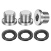 PATIKIL M20 x 1.5 Stainless Steel Pipe Plug Metric Male
