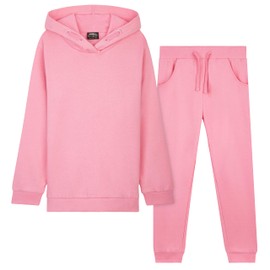 CityComfort Tracksuit For Girls, Hoodies And Joggers For Kids 3-14 Years (Pink, 7-8 Years)